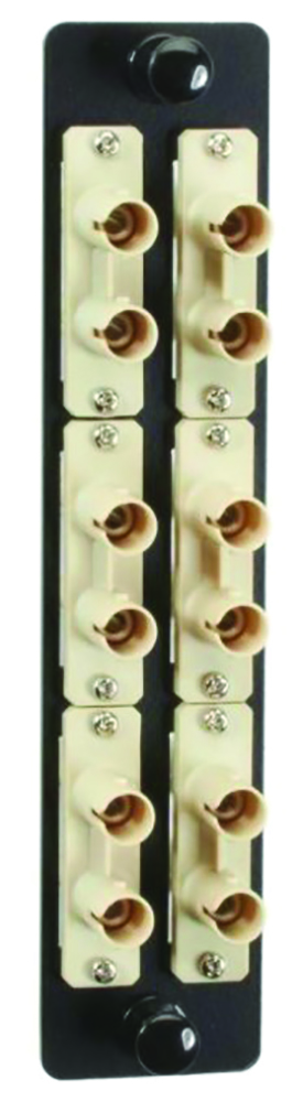 Other view of BLACKBOX JPM460B Fiber Adapter Panel High-Density Multimode - (6) ST Duplex - Ceramic Sleeve - Beige
